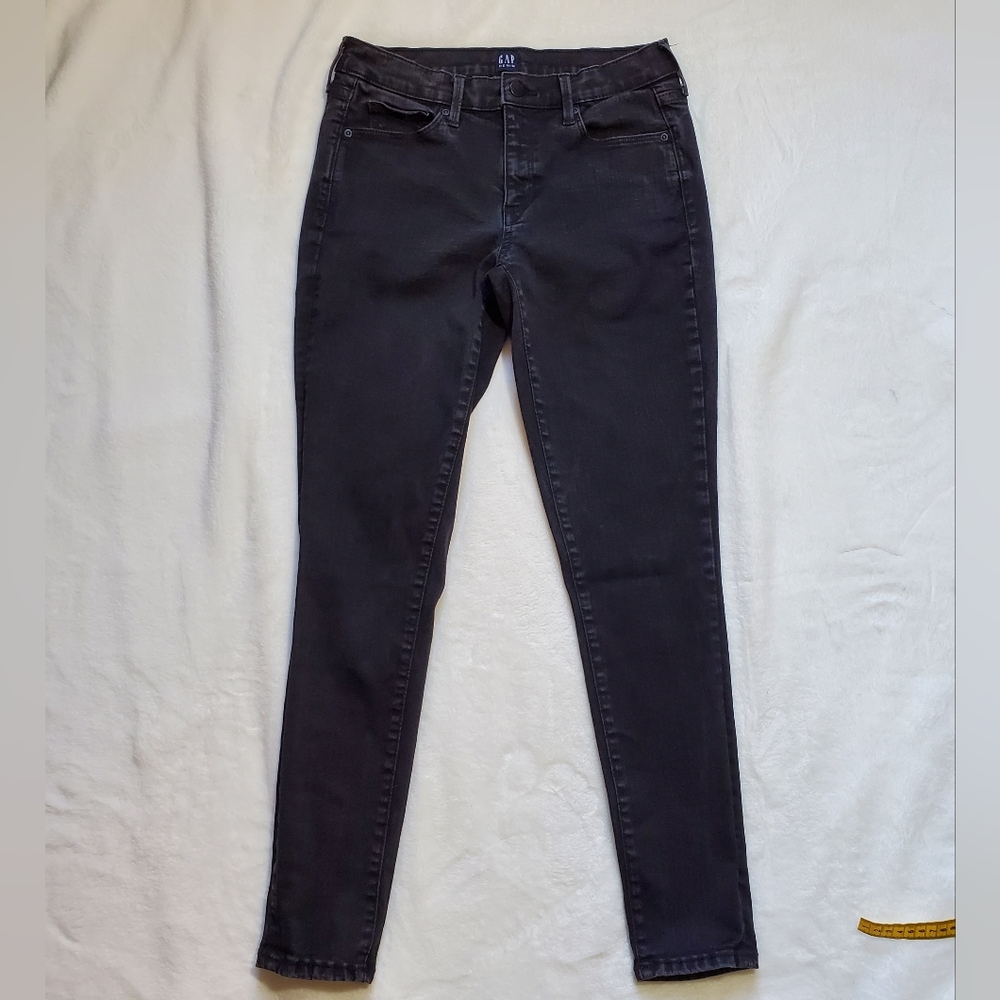 Gap denim black women's 6/28 regular true skinny jeans